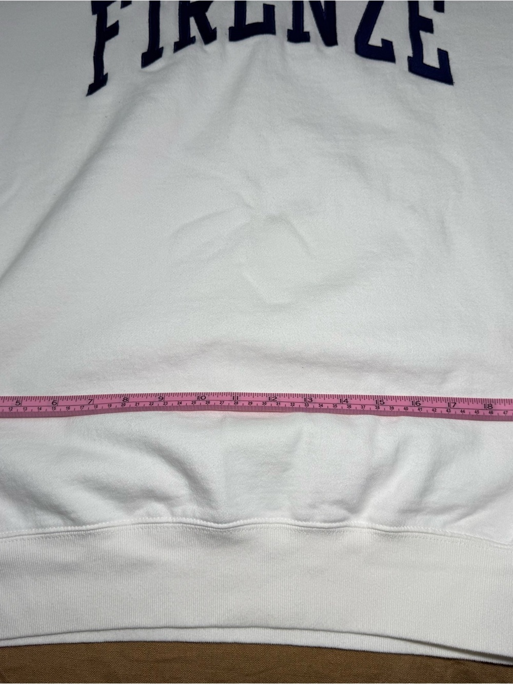 John Galt White Crewneck Sweatshirt with 'FIRENZE' Text - Picture 6 of 7